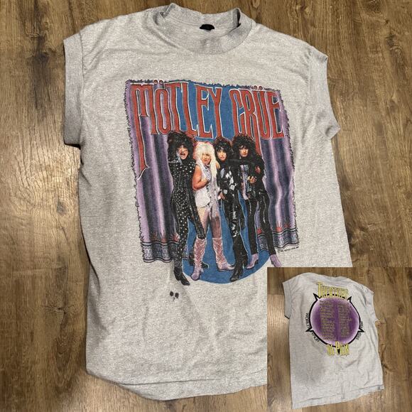 Unbranded Other - VINTAGE 80s Motley Crue Theatre of Pain World Tour 1985 86 Sleeveless T-Shirt L